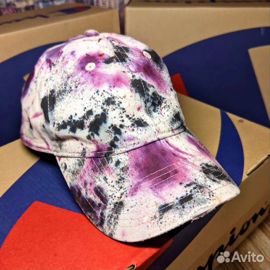 Кепка кастом custom H&M (tye-dye) унисекс (хлопок)