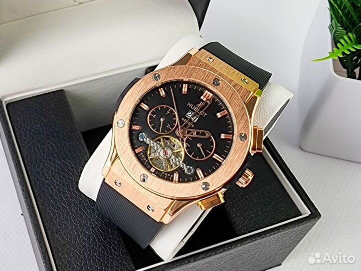 Мужские часы Hublot механические gold