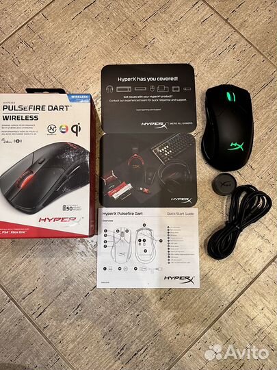 Мышь HyperX Pulsefire Dart черный оптическая (1600