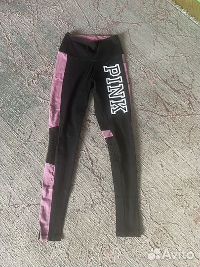 Спортивные лосины хлопковые pink