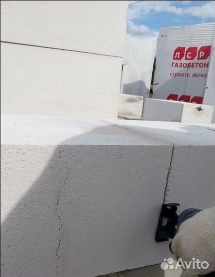 Газобетонный блок лср D400 250х200х625