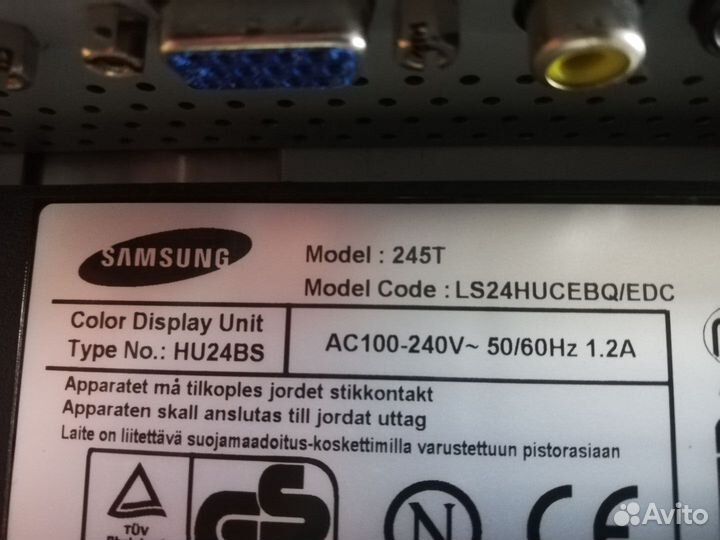 Монитор Samsung 245T LS24hucebq/EDC S-PVA матрица