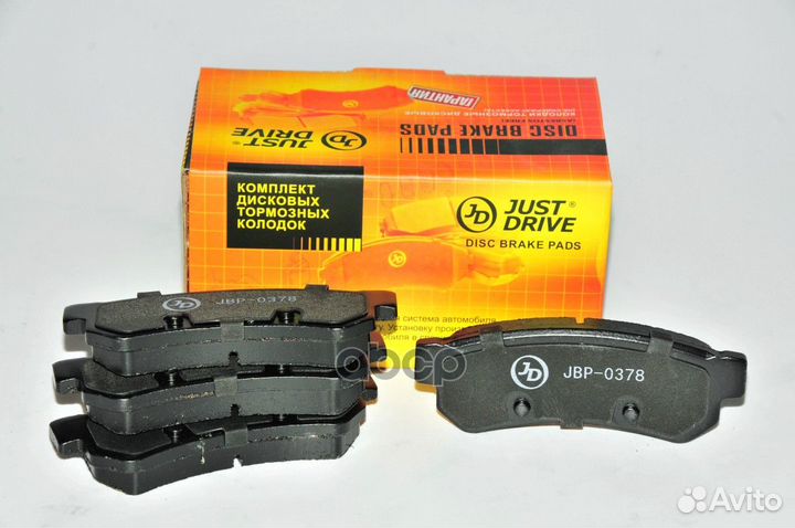 Колодки тормозные 2 JBP0378 Just Drive