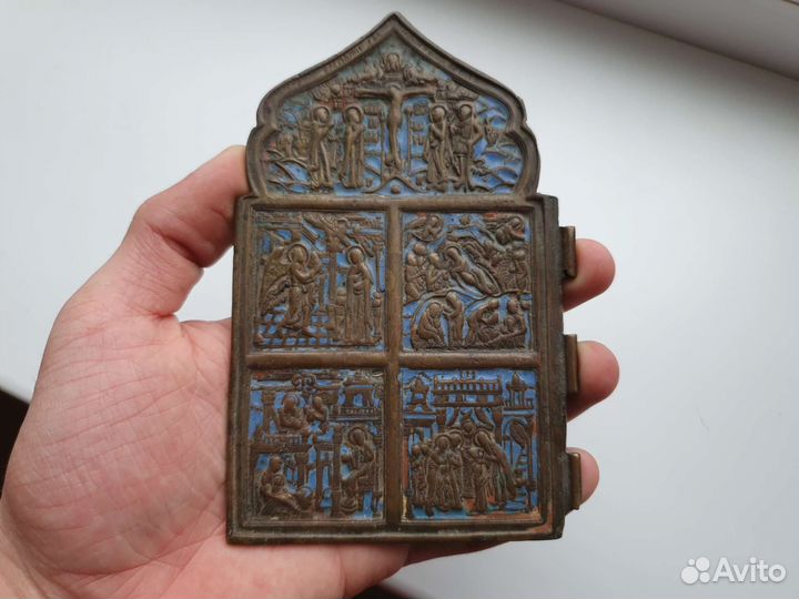 Икона складень 19 век