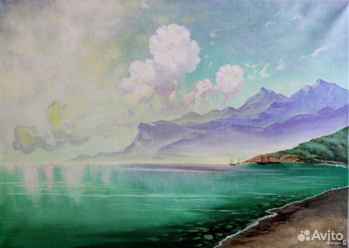 Картина маслом на холсте копия Айвазовского Штиль