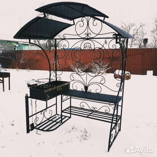 Мангал с печью