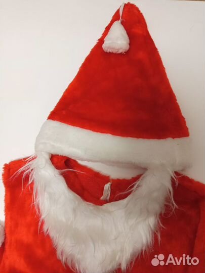 Прокат. Костюм Деда Мороза детский 110 116
