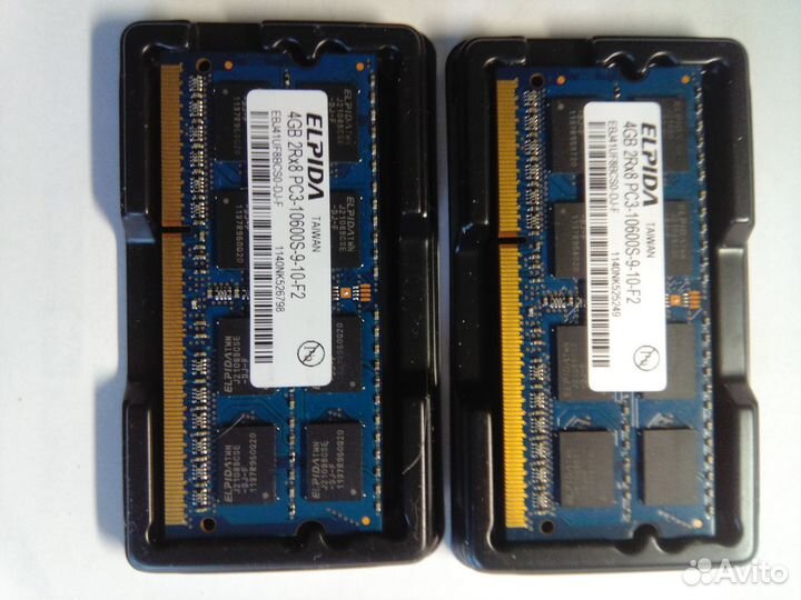 Sodimm ddr3 4gb 2шт