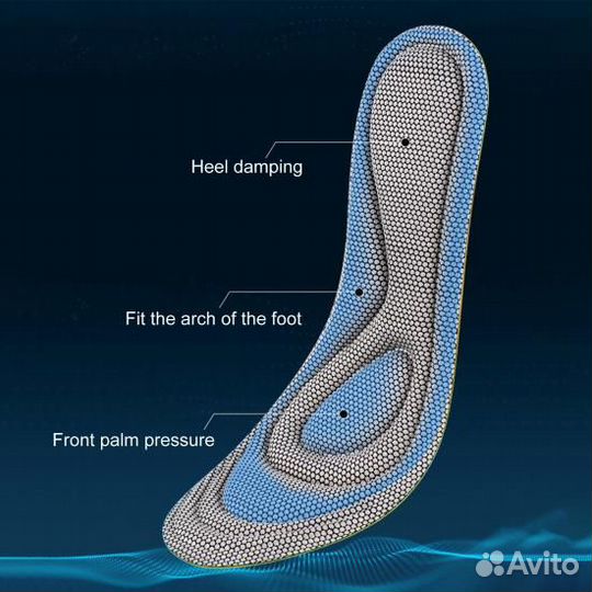 4D ортопедические стельки из пены с эффектом памят