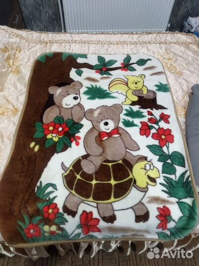 Плед детский плюшевый