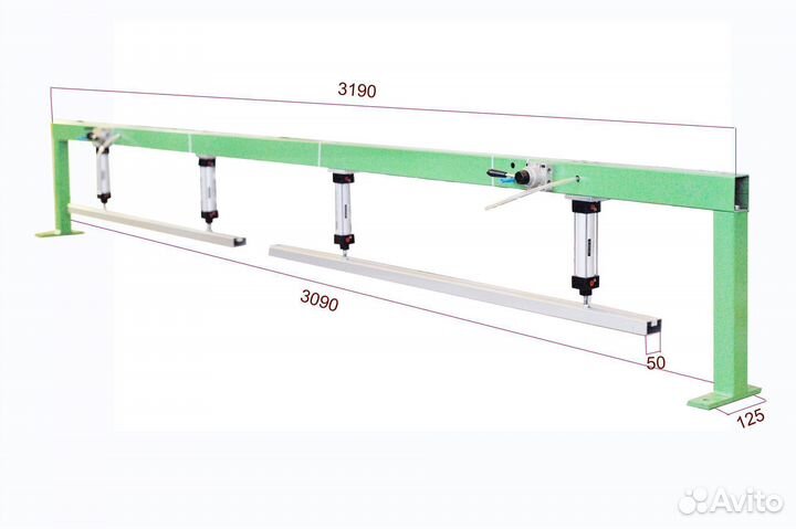 Прижимная балка для форматно-раскроечного станка