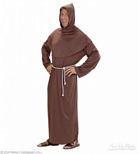 Костюм Монаха коричневый размер XL карнавальный
