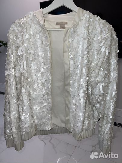 Бомбер в пайетках H&M, размер S
