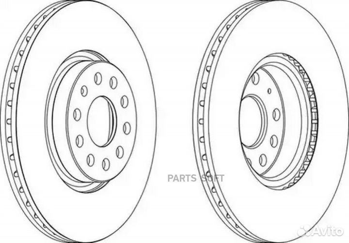 Ferodo DDF1305 Диск торм. audi A3/VW golf V/ jetta