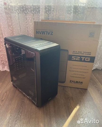 Новый корпус пк Zalman S2 TG, ATX, стекло, 3*120мм