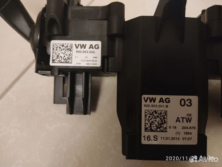 Подрулевой переключатель стрекоза на Audi Q3 A1