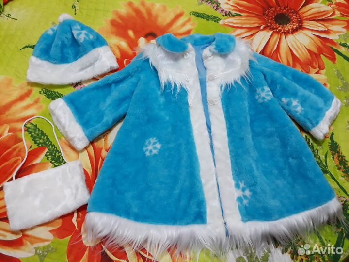 Костюм снегурочки на девочку 5-9 лет