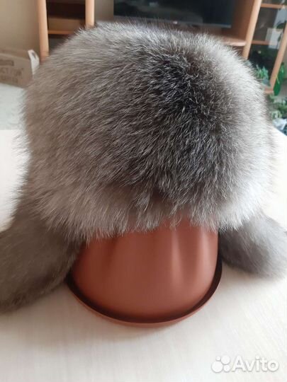 Шапка ушанка из чернобурки