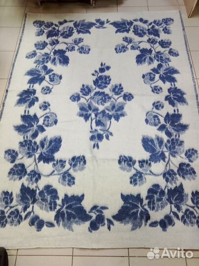 Одеяло сине-белое 2,05*1,52 м. СССР