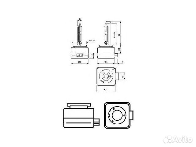 Лампа D1S philips 35W Xenon Vision 4600k