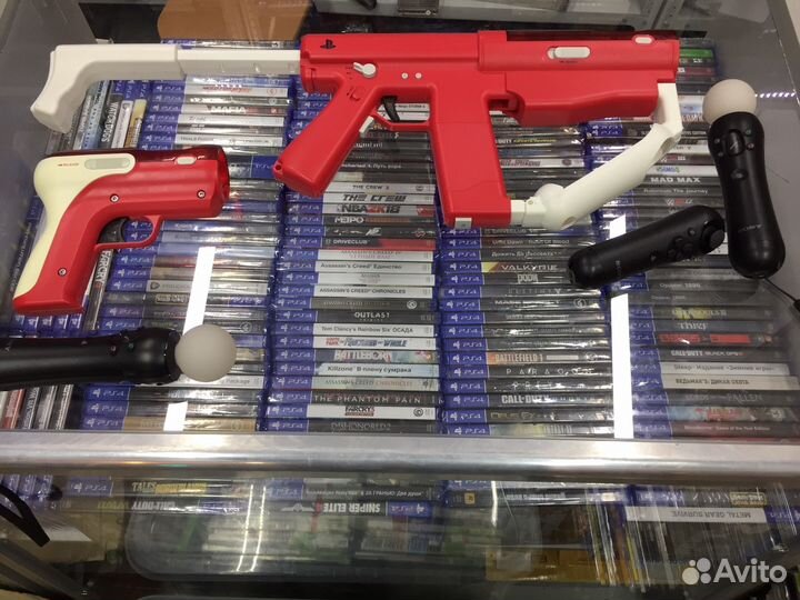 Автомат пистолет для PS 3 + игры
