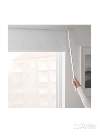 Рулонные шторы бежевые Икеа Сандведел 100 и 60 см