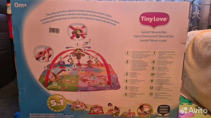 Развивающий коврик tiny love разноцветное сафари