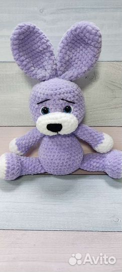 Вязаная Мягкая игрушка заяц