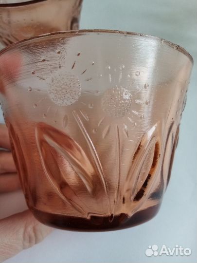 Коллекция вазочек из цветного стекла СССР