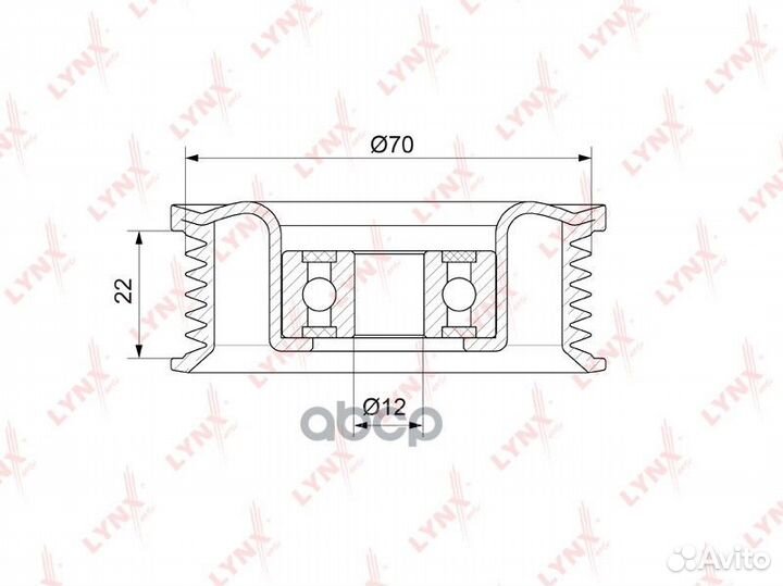 PB-7134 Ролик ремня приводного lexus GS/LS/toyo