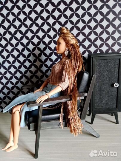 Мебель для кукол 1/6 кресло для барби, момоко