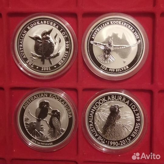 Австралия 1 доллар кукабарра серебро