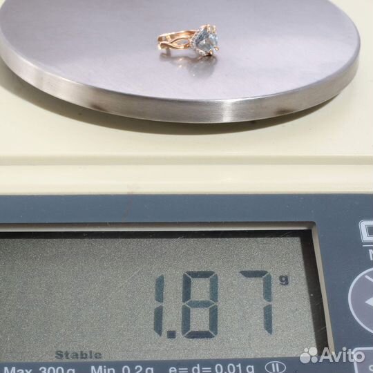 Серьги 585, топаз