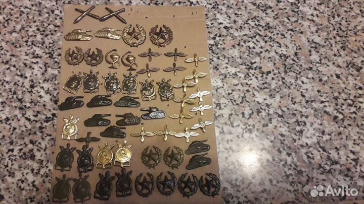 Эмблемы петличные обр. 1943-1955-1958-1970