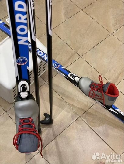 Лыжи детские комплект 130см 32 размер