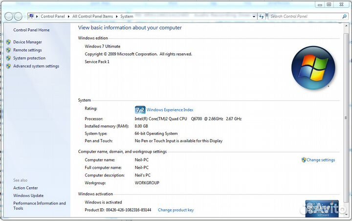 Процессор Intel Core 2 Quad Q6600, 2.4GHz