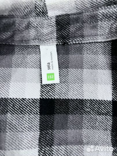 Рубашка теплая на мальчика 11-12 лет