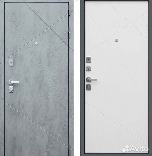 Дверь входная Бетон тёмный металлическая