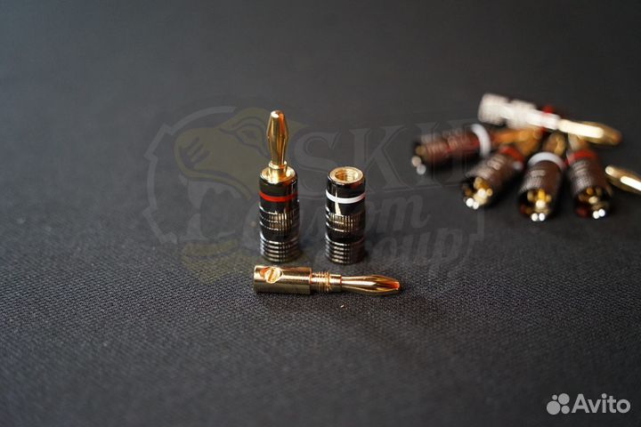 HI-FI штекеры Nakamichi 4шт черный алюминий