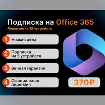 Microsoft Office 365 (лицензия на 15 устройств)