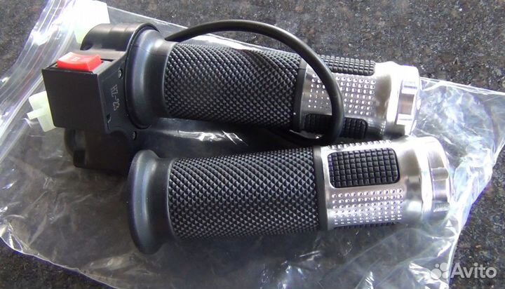 Ручка газа для электровелосипеда 1 кнопка комплект