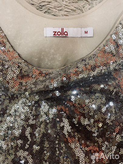 Платье с пайетками Zara 44