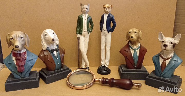 Фигурки зверей для интерьера 