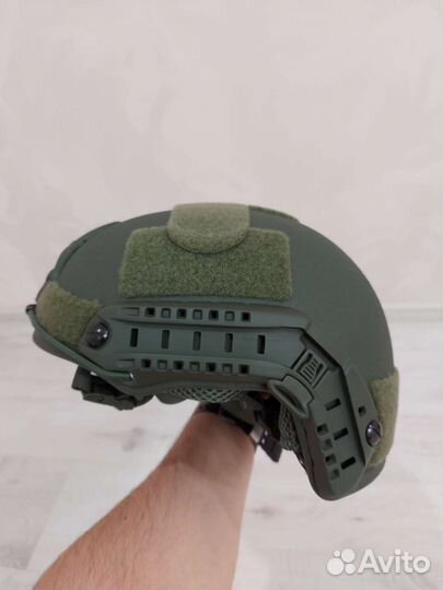 Зеленый баллистический шлем + team wendy+чехол мох