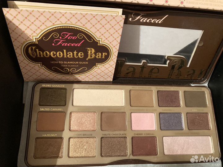 Тени too faced шоколад бар