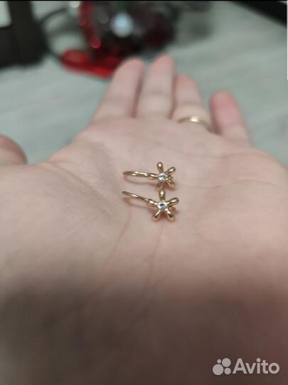 Золотые серьги для девочки