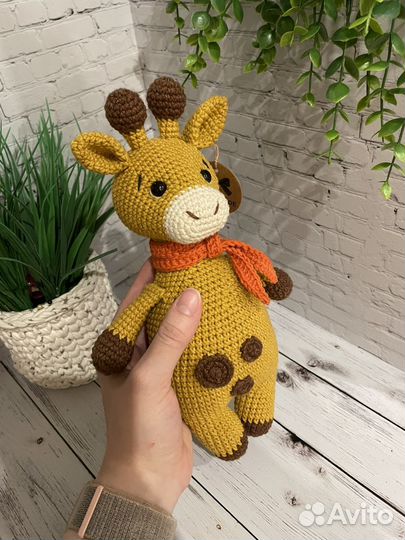 Жирафик мягкая игрушка вязанная