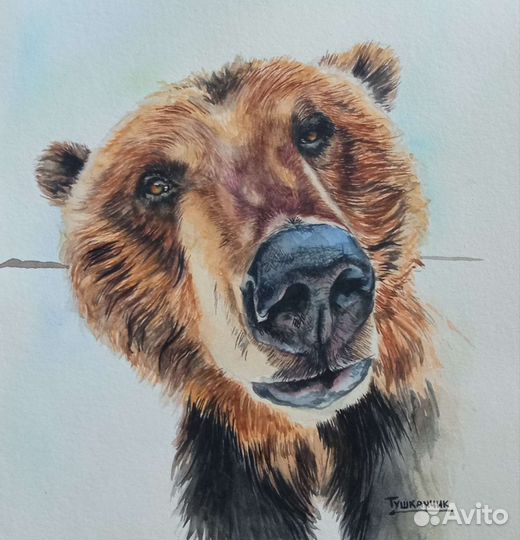 Картина акварелью триптих 