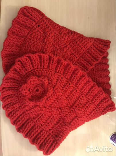 Комплект шапка и снуд для девочки
