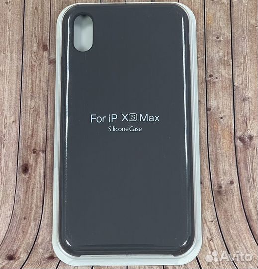 Чехол накладка для iPhone Xs Max темно-серый